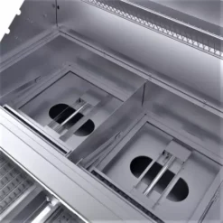 Barbecue Encastrable Hybride Charbon De Bois & Gaz 42" - 106cm - SUNSTONE -Napol Barbecues Magasin barbecue hybride gaz charbon de bois 76cm 11