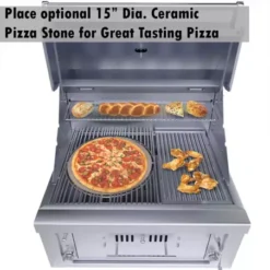 Barbecue Encastrable Hybride Charbon De Bois Et Gaz 30" - 76cm - SUNSTONE -Napol Barbecues Magasin barbecue hybride gaz charbon de bois 76cm 7