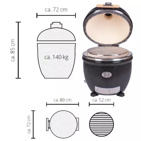 Barbecue Ceramique Le Chef Pro 2.0 Noir à Poser - MONOLITH 2 Barbecue Ceramique Le Chef Pro 2.0 Noir à Poser - MONOLITH – Image 2