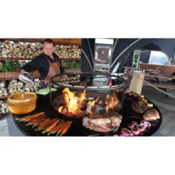 Brasero OFYR XL Plancha Acier Corten Pied 50cm -Napol Barbecues Magasin brasero ofyr xl plancha acier cortene pied 50cm 3