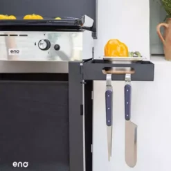 Combo Plancha Gaz Initial 65 + Chariot Acier Noir - ENO -Napol Barbecues Magasin combo plancha gaz initial 65 chariot acier noir 3