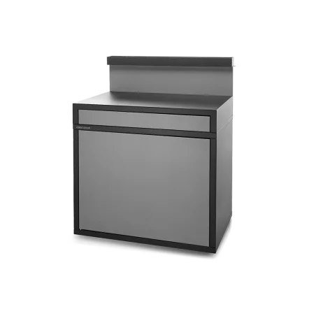 Support Desserte Acier Ferme Noir Et Gris Mat 1 Support Desserte Acier Ferme Noir Et Gris Mat