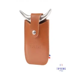 L'Étui De David Cuir Cognac Pour Fourchette TRIDENS -Napol Barbecues Magasin etui cuir camel pour fourchette tridens 2