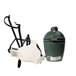 Pack + De Noël BIG GREEN EGG M Avec Chariot à Poignee + Conveggtor + Racloir + Extracteur + Grille Fonte + Allume-feux X2
