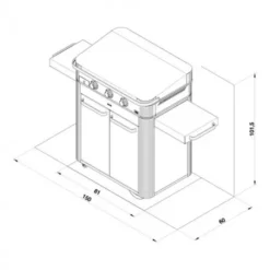 Combo Plancha Enosign Gaz 80 Inox 2023 Avec Capot Inox - ENO -Napol Barbecues Magasin pack combo plancha enosign gaz 80 inox 5