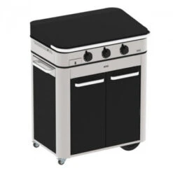 Combo Plancha Enosign Gaz 80 Inox & Acier Noir 2023 Avec Capot Noir - ENO -Napol Barbecues Magasin pack combo plancha enosign gaz 80 inox acier noir 2