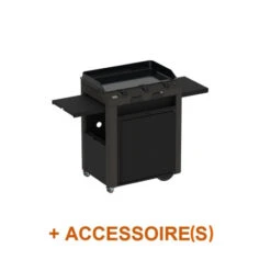 Pack + Combo Plancha Gaz Fusion 75 Gris Cargo Sur Chariot + Coffret - ENO