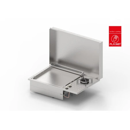 Planet Plancha Gaz Encastrable Oasi 55 Lisse - FDUAL + Capot 1 Planet Plancha Gaz Encastrable Oasi 55 Lisse - FDUAL + Capot